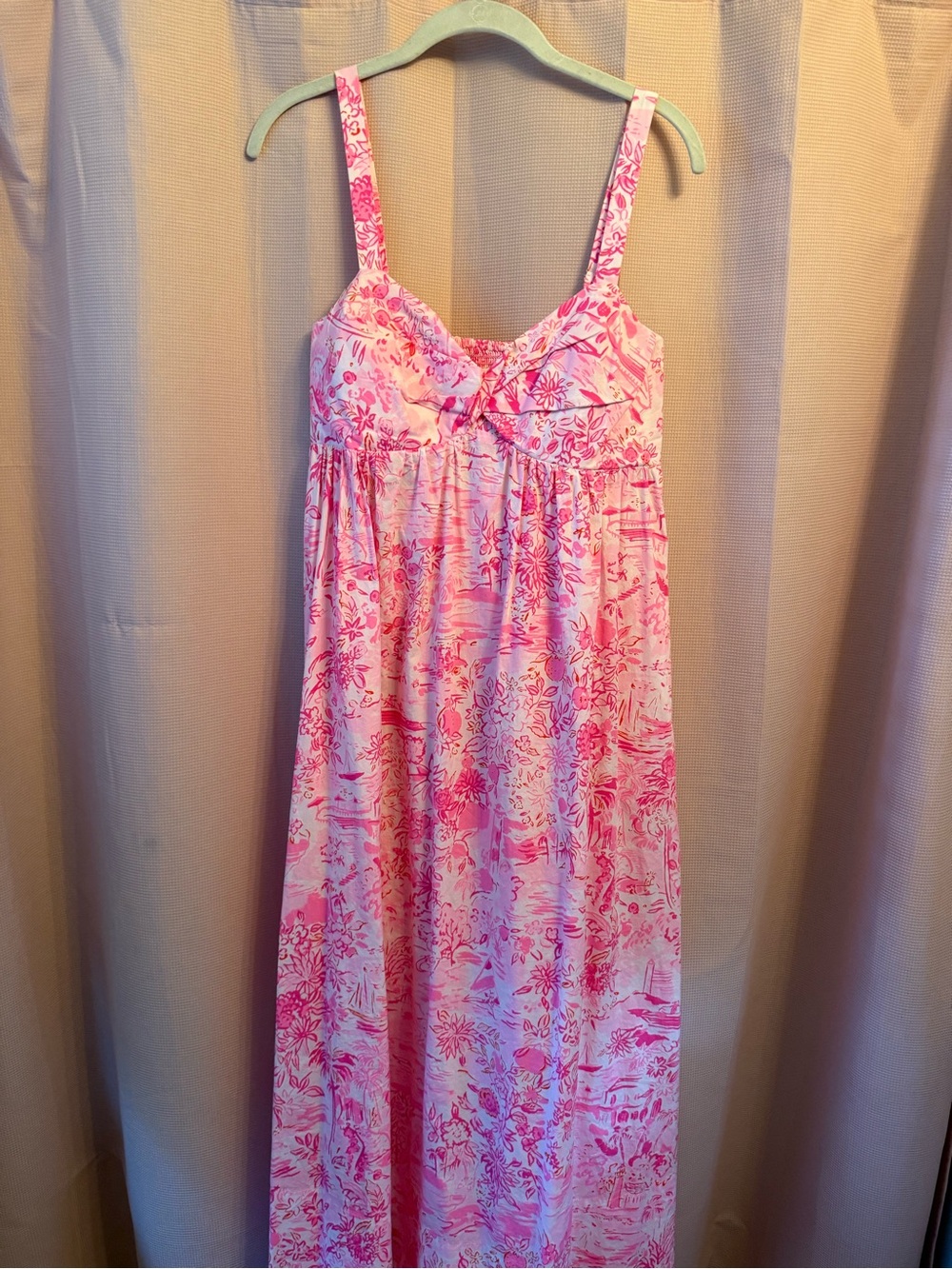 Lilly Pulitzer Pink Floral Midi Dress